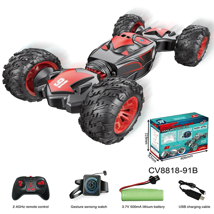 3 In 1 Gesture Control Deforming Stunt Car 3D Rolling Watch Control Rc Toy Twist Drift Car With Light And Music For Boy