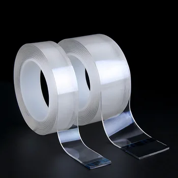 Removable Double Sided Washable Adhesive Tape, Reusable Transparent Grip Tape Nano Tape for Photo