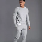 Suits Sweat Suit Wholesale Blank Jogging Suits Mens Sweat Suit Winter Crew Neck Tracksuits Set With Grey
