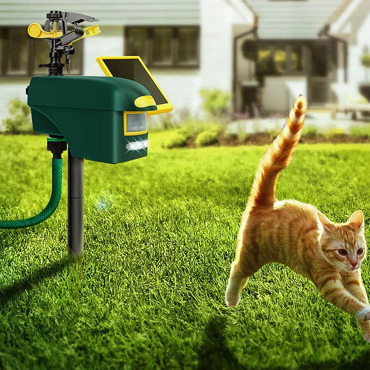 Redeo Solar Outdoor Cat Repellent Ultrasonic Animal Repeller Deer Deterrent Dog Repellent for Lawn&Garden Yard with Motion Sensor Scare Birds Away Green 