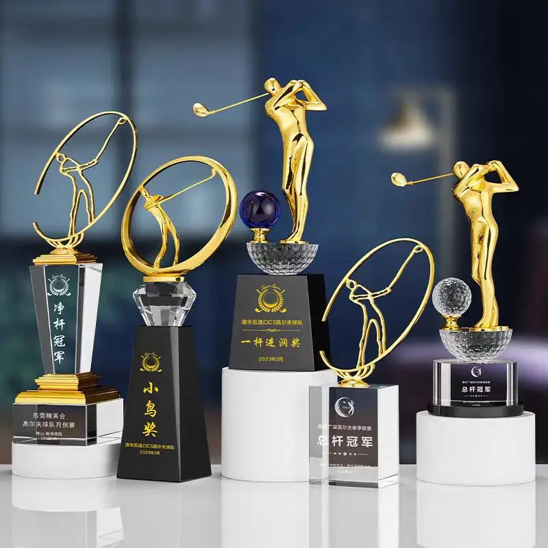 product custom trophy and award craved engraving letters crystal trophy creative crystal glass metal trophy-5