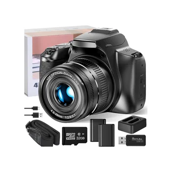 NBD 4k Cameras Photography Video 64MP 10X Optical Zoom Lens Vlogging YouTube Flash WiFi HDMI SD Card Digital Camera