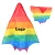 Shawl Cloak Banner Parades Costume Rainbow Cloak Rainbow Cape for Pride Day Party Cheering Flag Cape Rainbow Flag Cloak