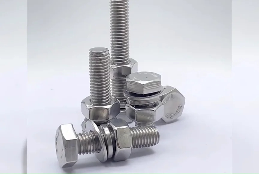 Manufacture M Stainless Steel Hex Bolt And Nut With Flat Washer