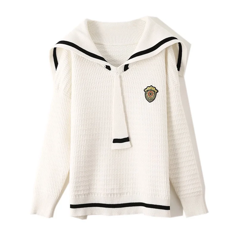 Best Design Of Popular Autumn Sailor Collar And Badge Soft Knitted Pullover  Cashmere Jumper Women - Buy Sailor Collar,Soft Knitted Pullover,Cashmere  Jumper Women Product on Alibaba.com