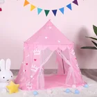 Polyester Children Convenietly Folds Playhouse Kids Play Princess Castle Tent With Mat