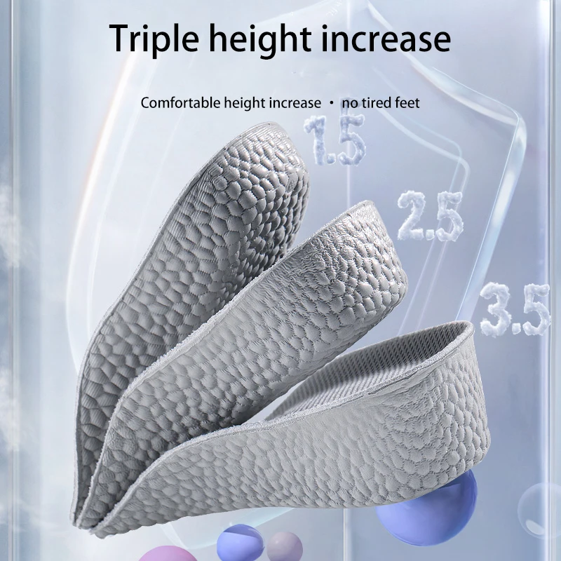 Shock Absorbing Height Increasing Insoles Soft Shoe Pads Shock Absorbing Height Increasing Insoles Soft Shoe Pads