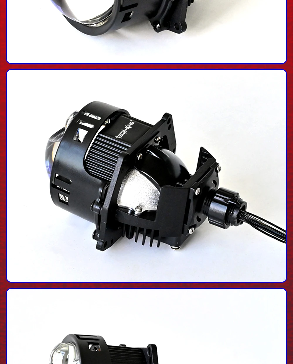 TECH-KING M5 intelligent LED dual optical lens high power LED lens universal LED headlamp lens high power bi-led projector