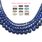 Beads Wholesale 4/6/8/10mm Lapis Round Natural Stone Beads For DIY Jewelry Making