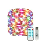 Led Light Button Battery FS Led Rgb String Light With Remote Mini Button Battery LED Light String Table Decoration