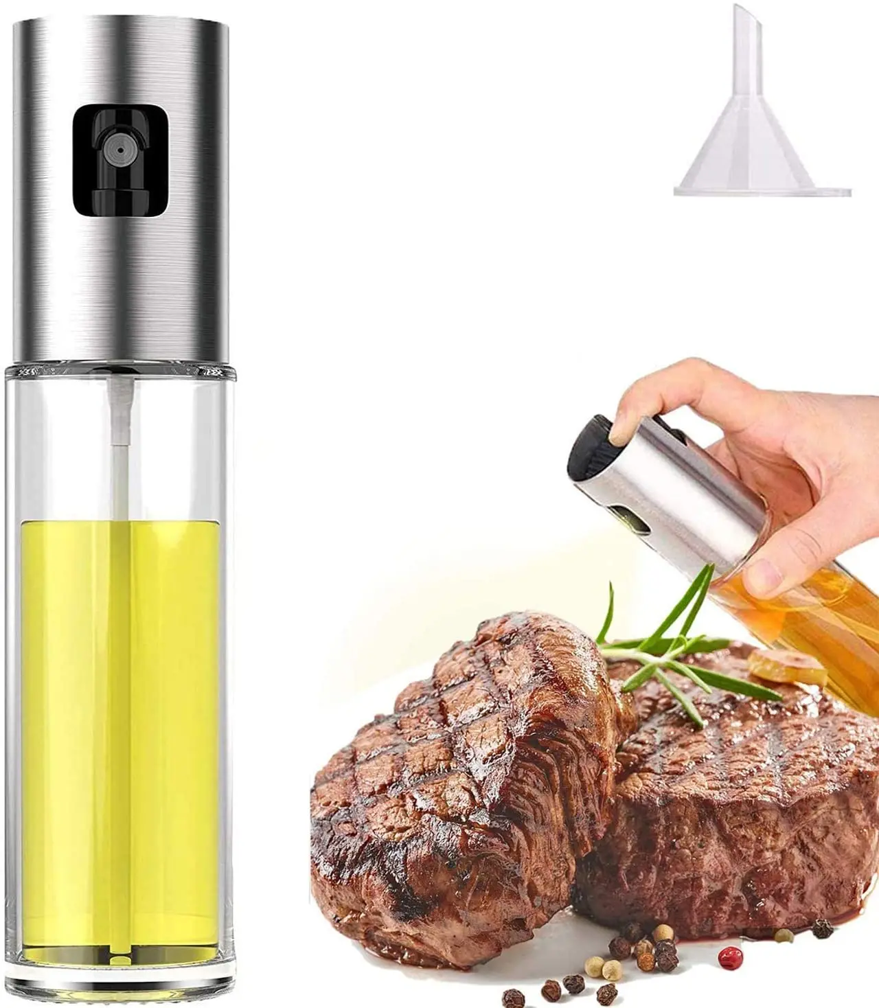 Olive Oil Sprayer for Cooking Oil Spray Bottle for Oil Versatile Glass Spray Olive Oil Bottle for Cooking,Vinegar Bottle Glass,for Cooking,Baking,Roasting,Grilling 
