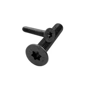 din7991 black oxide screws grade 10.9 flat head torx screw fasteners pan flat CSK torx head bolts with nuts