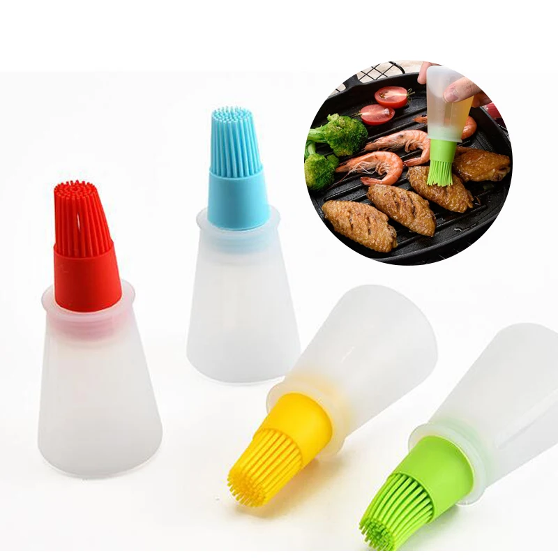 1 Pcs High Temperature Resistant Non-Stick Silicone Oil Bottle Brush Grill Liquid Oil Brushes Pastry Kitchen Baking BBQ Brush details