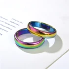 Finger Rings Rings Hot Selling Rainbow Color Plating Magnetic Hematite Stone Finger Rings For Men And Women