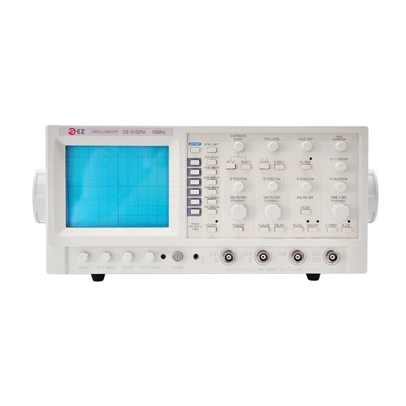 OS-5100 100MHz Analog Oscilloscope Dual Channel Handheld Oscilloscope Size : 220V