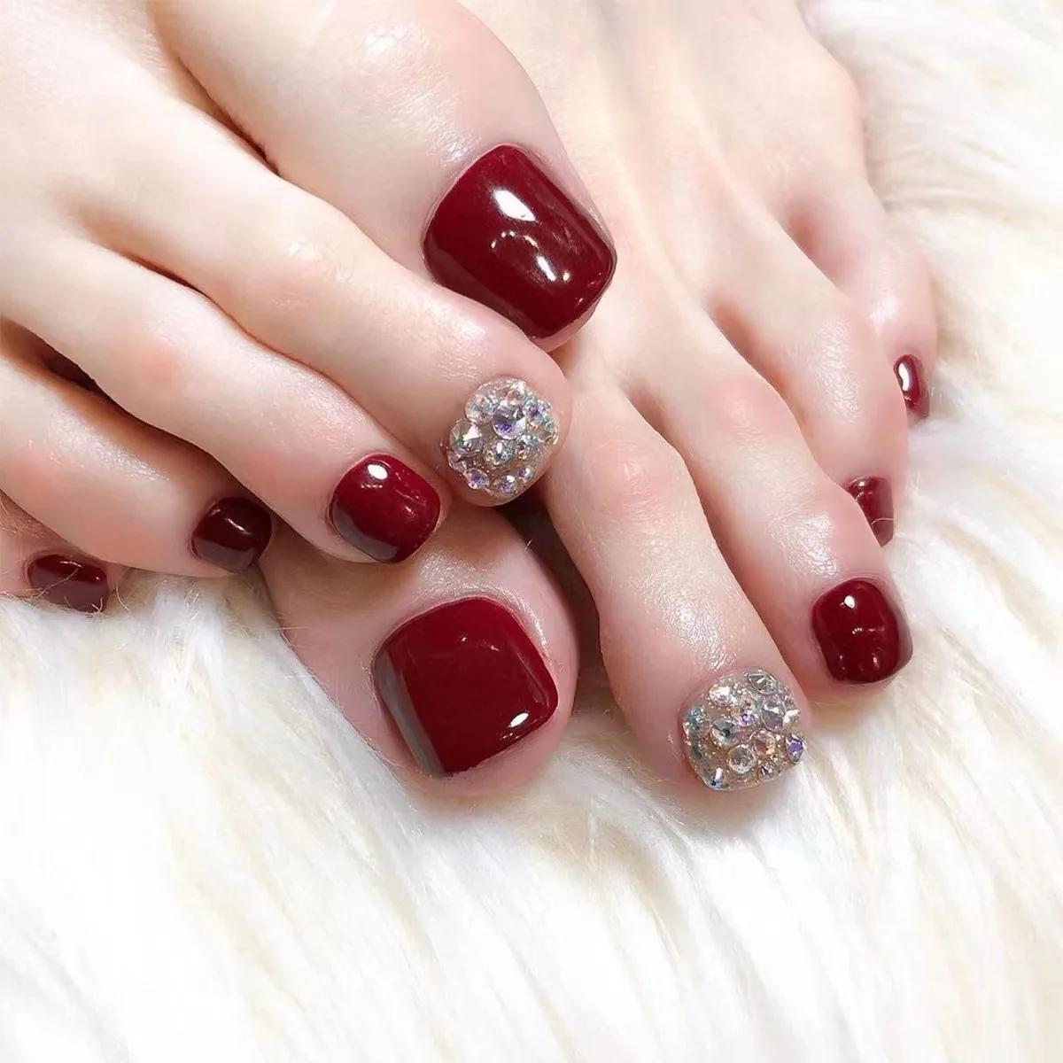 New Design High Quality Pre-glue Glitter False Toe Nails Flower Design  Press On Nails Toe Nails With 2g Glue - Buy Custom Fake Nails,Handmake Fake  Nails,Fake Nails With Pretty Package Product on