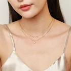 Flower Jewelry Necklace Flower Necklaces Necklaces Necklaces Women Flower Jewelry Gold-Plated Cz Chain Boho Necklace