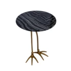 Unique Furniture Unique Abstract Art Design Furniture Black Marble Top Wrought Iron Metal Round Coffee Side Tables
