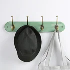 Natural Coat Vintage Style Solid Wall Mounted Natural Wooden Coat Hooks Hanger For Living Room