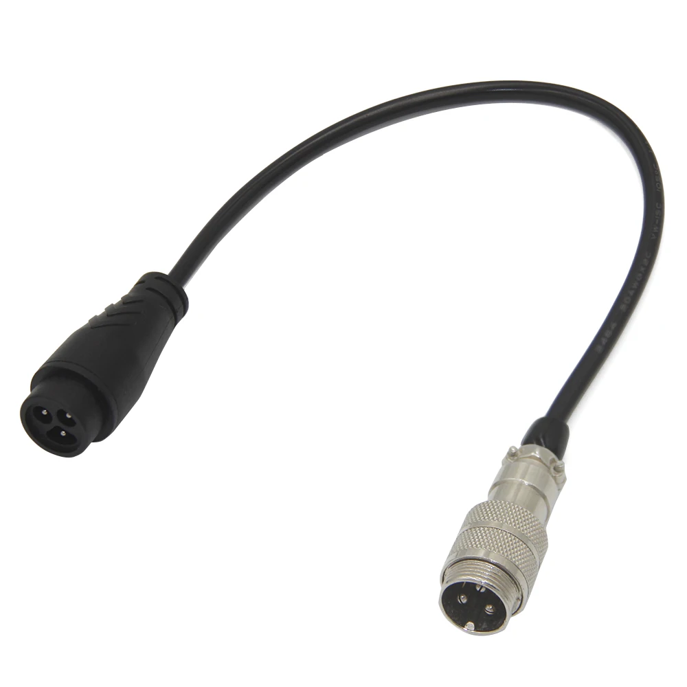 3 Pin 13.6inch Waterproof Male Female Connector Cable scooter E-bike Battery Charge Waterproof Connector Wire