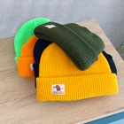 Hand Knitted Hats New Brand Plain Beanie With Custom Tags