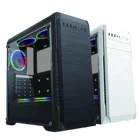 Computer Case Cases Good Performance Atx Computer Pc Case Cases Cpu Flowing RGB Blet With Tempered Glass Panel