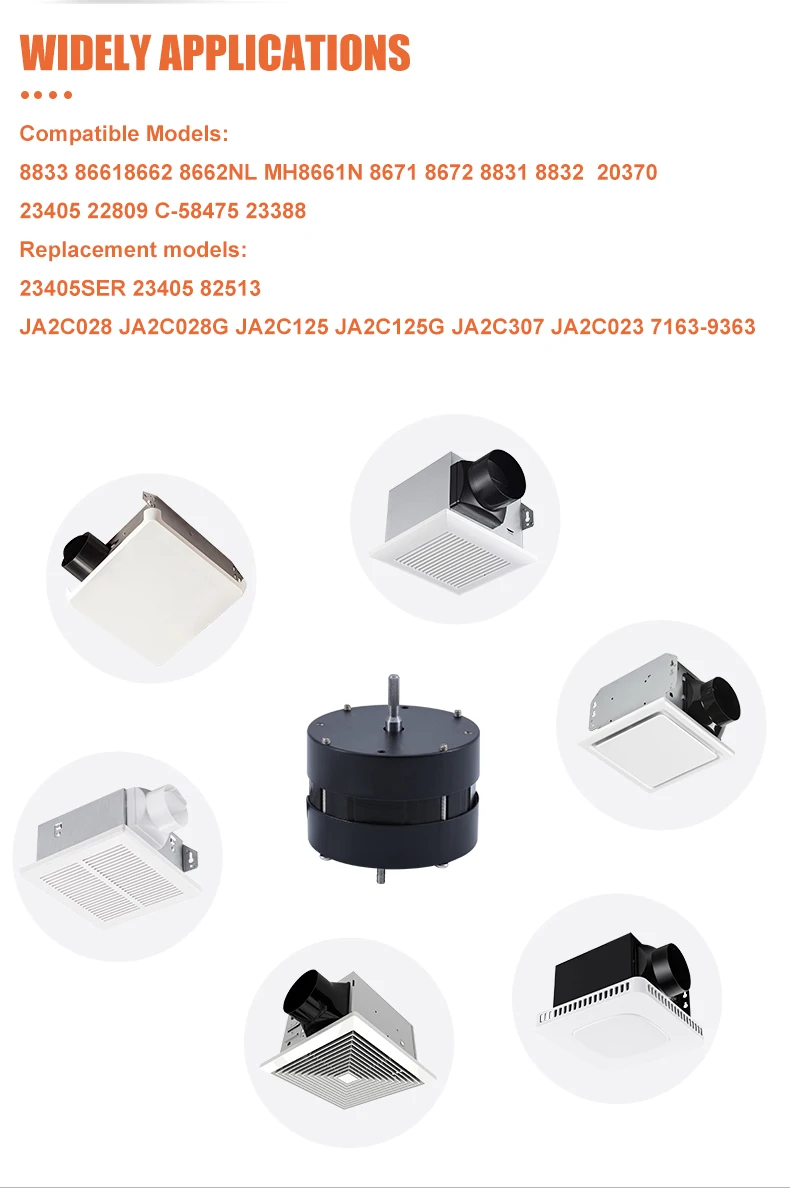 Compatible with Bath Fan, 1550, RPM, 115V, 3.3" - detail 12