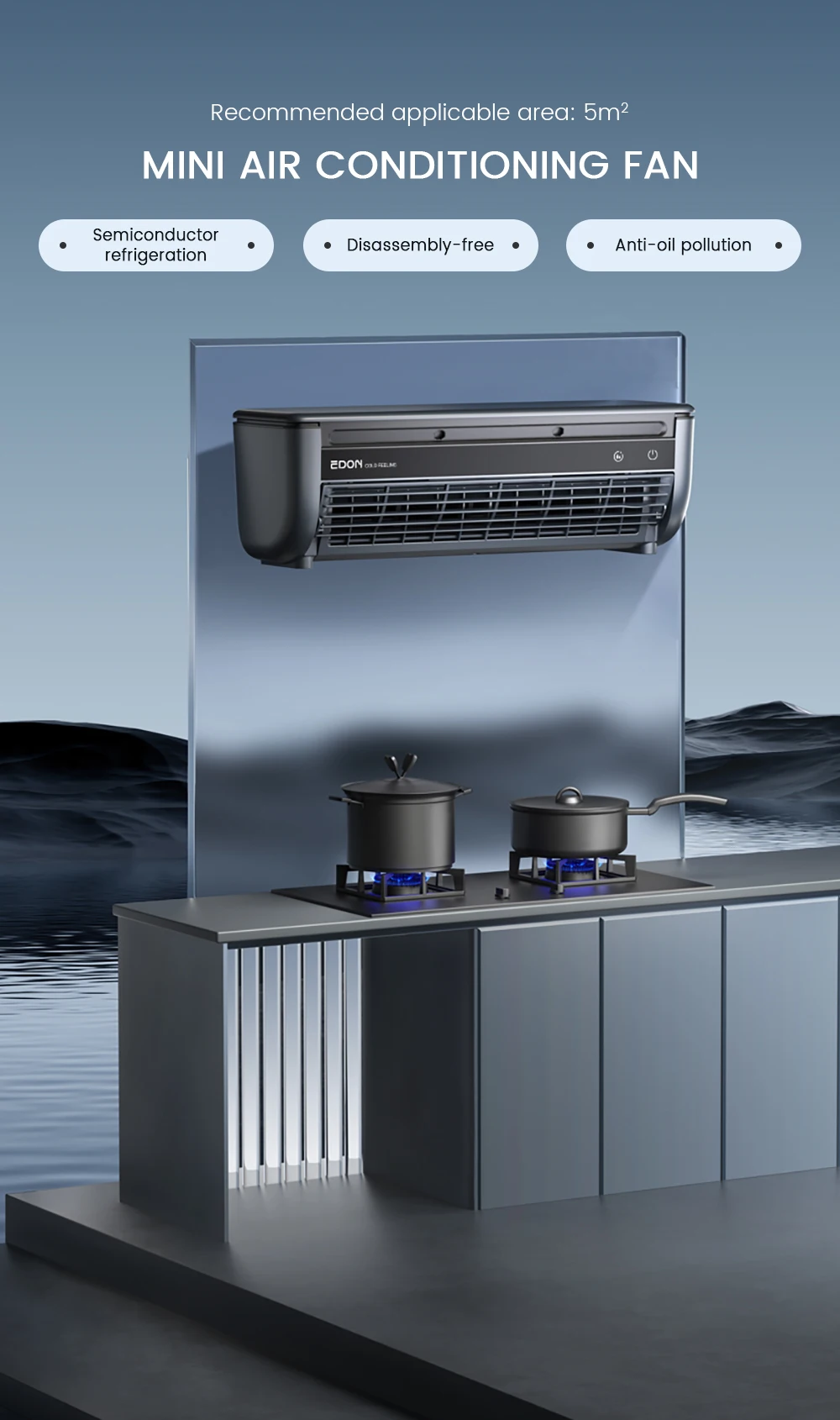Table Fan, EDON, Portable, Wall - detail 4