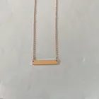 Necklace Custom Square Stainless Steel Pendant Necklace Custom Logo Jewelry
