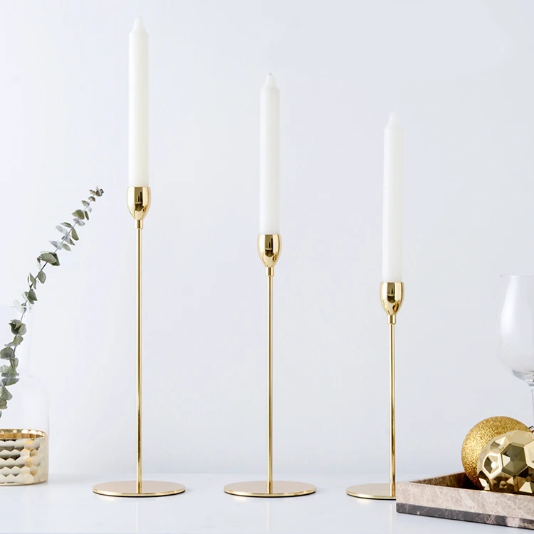 Details about   Modern Gold/Silver Candlestick Luxury European Table Decoration Ornaments Candle 