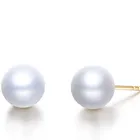 Stud Earrings Popular Good Quality 14K 18K Fresh Water Pearl Stud Earrings