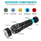 Led Powerful Zoom Flashlight 5-mode Tactical Rechargeable LED Flashlight