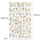 Nail Sticker Stickers Hot Sale Gold Nail Sticker Decals 3D Butterfly Nail Art Stickers