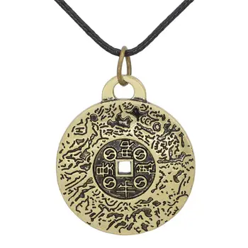 Viking Vintage Round Amulet Pendant Necklace Nordic Pagan Necklace Religious Cheap Jewelry Wholesale