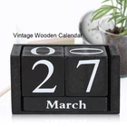 Calendar Desk Calendar New Products Vintage Desk Cube Time Concept Wood Mini Craft Calendar