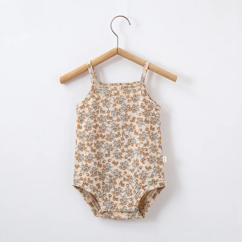 Baby Clothes Romper Baby Bodysuits Vests Custom Sleeveless Floral Onesie