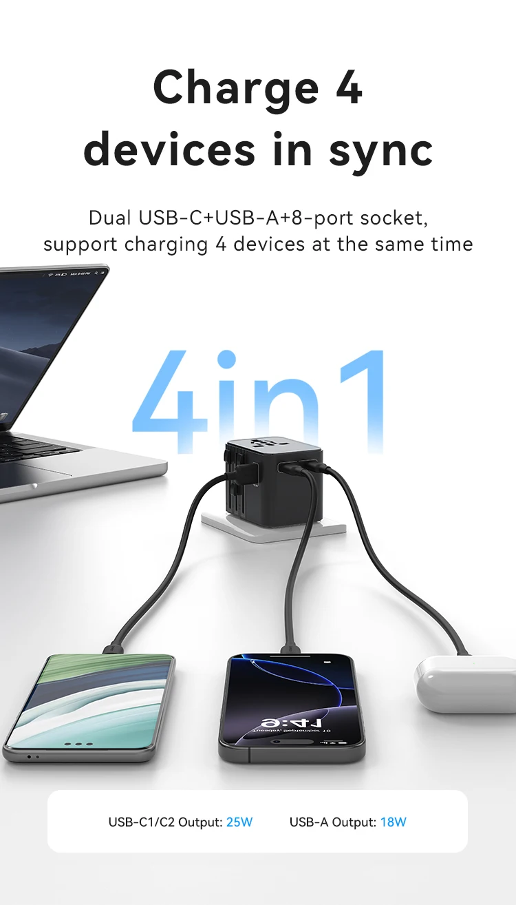 Gadgetoo Usams Cc309 Won Travel Dual Type C International Wall Charger Gadgetoo Usams Cc309 Won Travel Dual Type C International Wall Charger