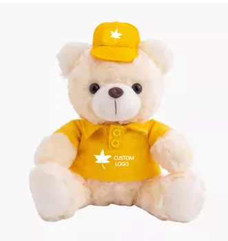 wholesale customized logo t shirt Cartoon Teddy Bear Plush Toy Cute Valentine's Day Gift Soft Stuffed Plush Bedtime Toys