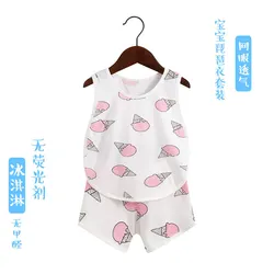 Nice price summer baby vest clothes good quality baby boys clothing sets newborn girls outfit suits