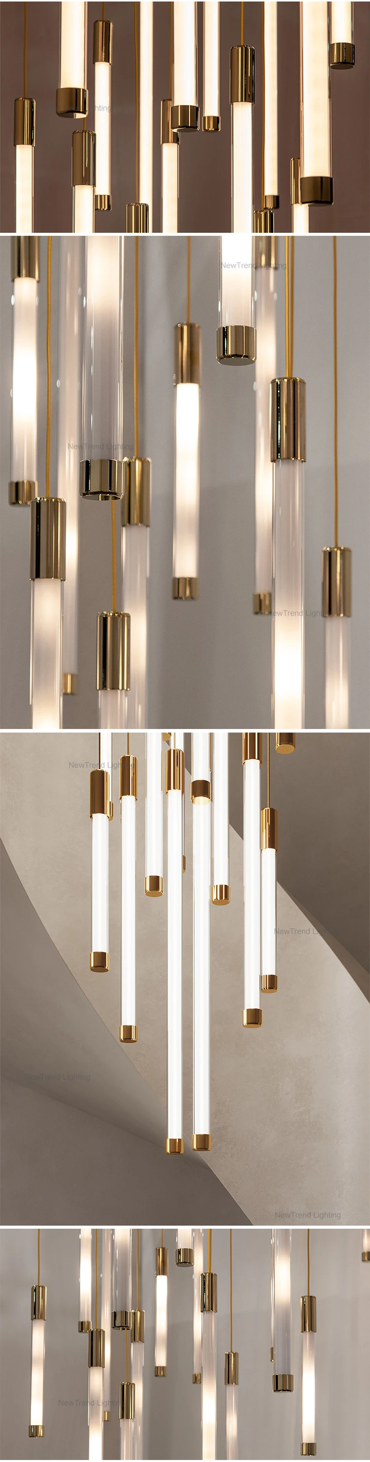 CPL-109 OEM ODM Residential Decoration Luxury Crystal Hotel Lobby Staircase Custom Modern Chandelier manufacture