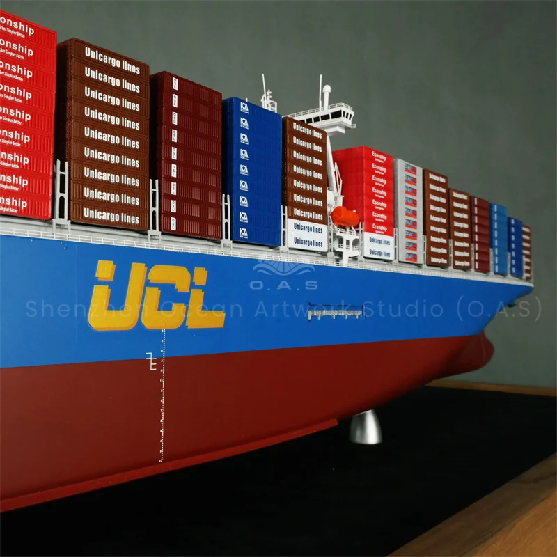We specialize in premium simulation container ship models, fully customized for diverse demands. Ideal as shipowner models for partners, exquisite exhibition hall models for maritime events, and elegant ornaments for offices & displays. With delicate craftsmanship and vivid details, logos and sizes can be tailored. Small-batch orders are welcome, featuring stable quality and timely delivery, perfect for corporate gifts, industry exhibitions and brand promotion, highlighting your professional taste.Amber@vesselmodel.com Tel: +86 18038048785