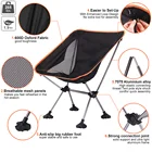 Outdoor Ultralight Portable Compact Camp Lawn Chair Folding With Anti-Sinking Wide Feet