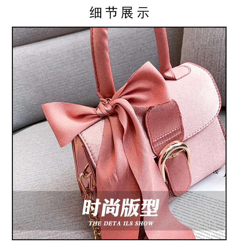 Bow Messenger Crossbody Bags Mini Small Square Clutch designer name brand hand bag velvet handbag