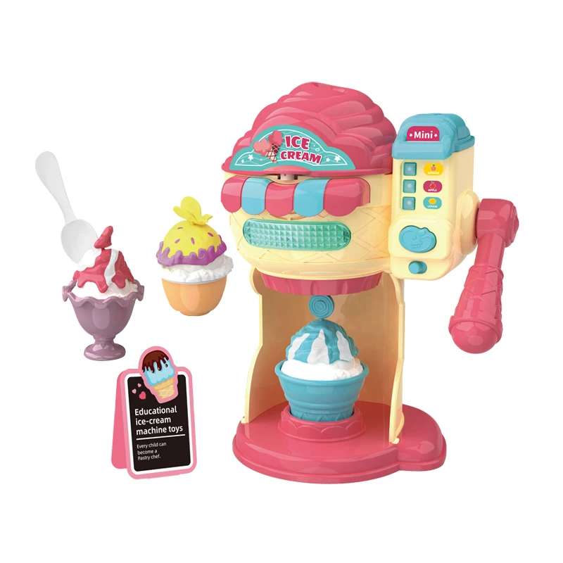 Wholesale role play diy electric ice cream maker machine toy for kids
