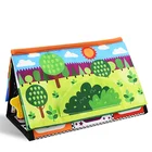 Activity Tummy Time Floor Mirror Activity Toys Baby Play Mirror Toys With Color Cloth Book Kids Toys