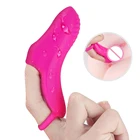 Lady G Spot Soft Silicone Finger Sleeve Shape Vibrator Finger Vibrator Sex Toy For Female
