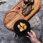 Steak Plate Rectangular Japanese Steak Western Breakfast Wooden Square Creative Tray