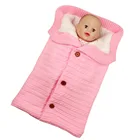 Baby Newborn Infant Baby Knit Blanket Stroller Envelope Blanket Winter Warm Swaddle Wrap Sleeping Bags/