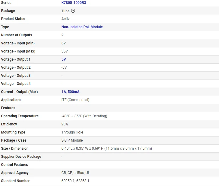 product 5v dc dc converter module k7805 1000 k7805 dip for power supply replacement and industrial control-0
