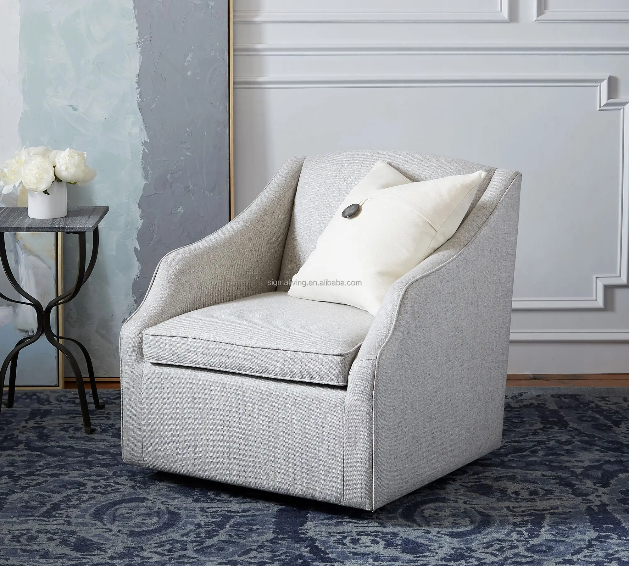 luxury armchair indoor furniture upholstered swivel armchair